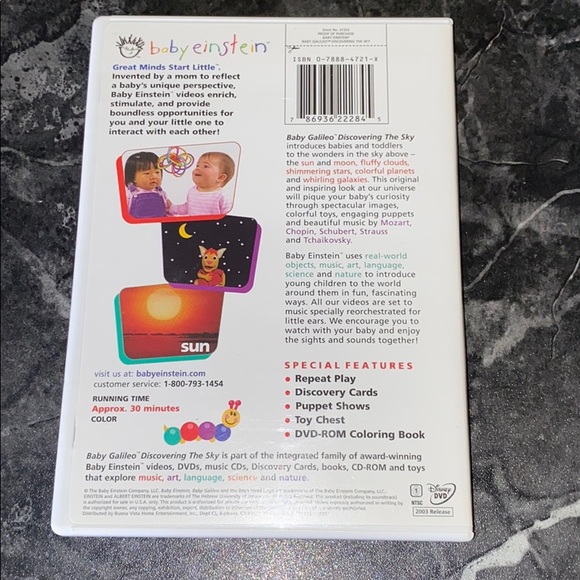Baby Einstein Baby Galileo Discovering The Sky DVD - Picture 2 of 3